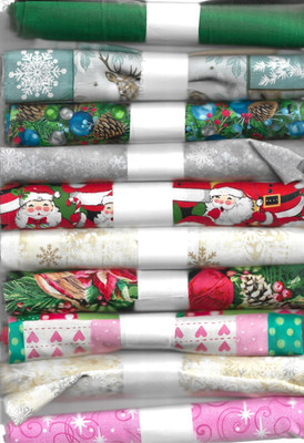 10 assorted cotton fabric fat quarters