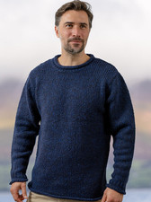 NWT Aran Men's Roll Neck Fisherman Sweater, Choose Color  Size
