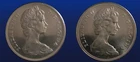 Two 1967 Canada Silver Dollars. 80%. Elizabeth II. Nice Coins.
