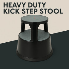 HEAVY DUTY MATAL STEP STOOL SUPASTEP KICK IN NICE BLACK COLOUR