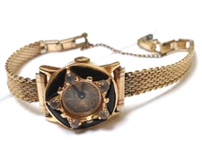 Vintage Lucien Piccard 14k Yellow Gold Ladies Watch, Not running, Fix or Scrap,