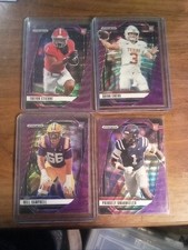 2025 Prizm Draft Picks NFL Purple Lot of 4 Cards 