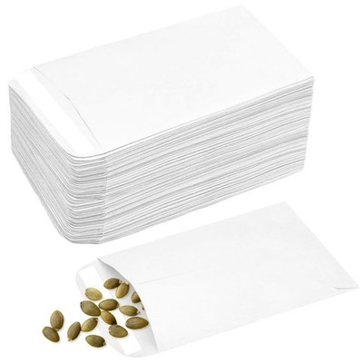 100 Stück kleine weiße Umschläge, selbstklebende Samen 3,9x2,4 Zoll, (100 Stück) 