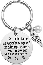 Sister Keychain Gift A Sister Is God  s Way Birthday Christmas Jewelry