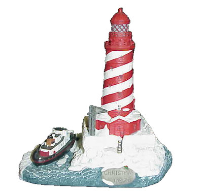 WHITE SHOAL LIGHT 704 HARBOUR LIGHTS CHRISTMAS LIGHTHOUSE LIMITTED EDITION 1997 