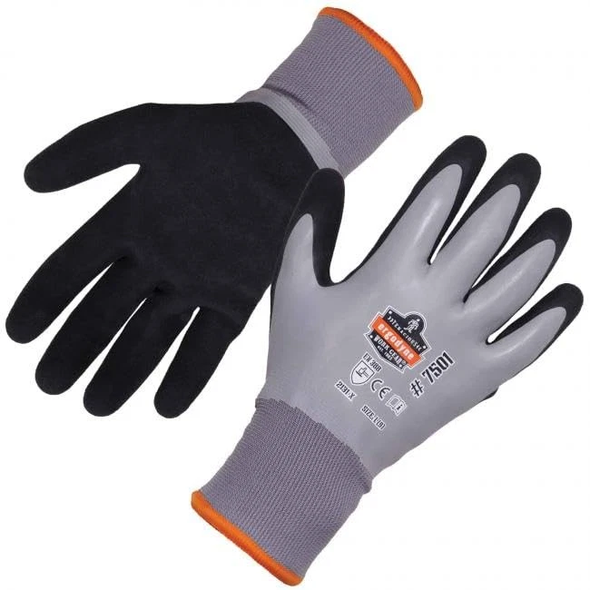 ProFlex 7501 Coated Waterproof Winter Work Gloves, Sandy Nitrile Coated Palms...