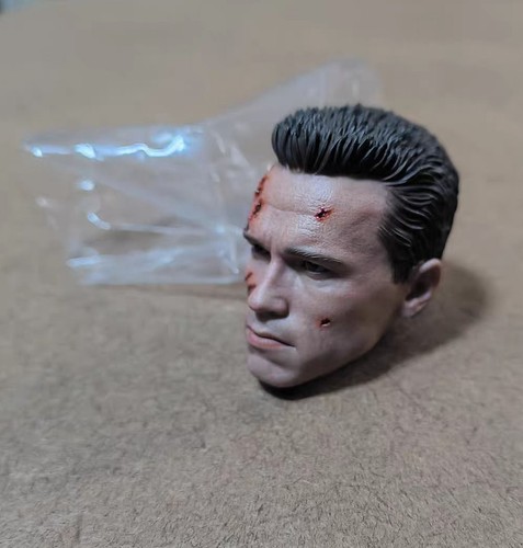 Head Sculpt Figure 1/6 DX46 Hot Toys T-800 Terminator 2 Judgment Day Collectible - Picture 2 of 3