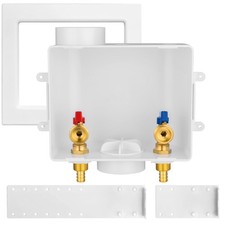 1-Pack Washing Machine Outlet Box, 1/2 Inch Crimp Pex Inlet x 3/4 Inch MHT Ou...