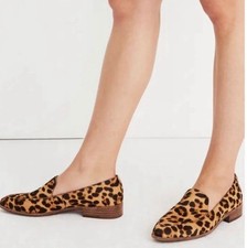Madewell Loafer The Frances Genuine Calf Hair Leopard Print Women's 7.5 EUC 
