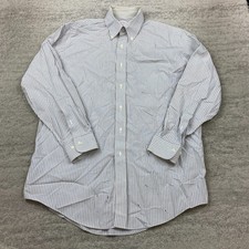 VTG Brooks Brothers Oxford Button Shirt 15.5 - 2/3 Blue Brown OCBD Outdoor 90s