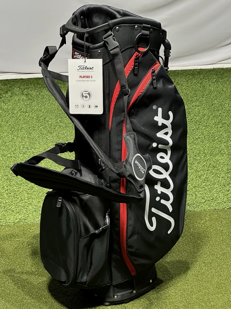 Titleist Players 5 Stand Carry Golf Bag TB23SX8 Black/Black/Red