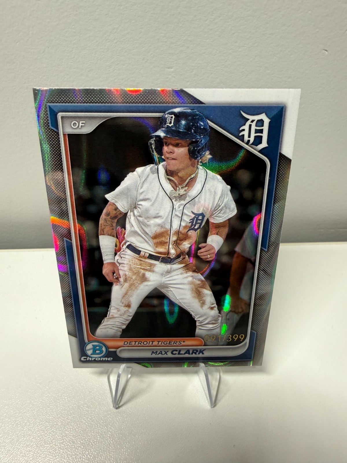 Max Clark 2024 Bowman Chrome Prospect Lava Refractor /399 #BCP-74 Tigers
