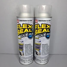 Flex Seal Clear Liquid Rubber in a Can 2-14oz Cans!! New Sealed