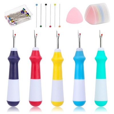 65 Pcs Seam Ripper Kit, Stitch Tool with Ergonomic Grip, Colorful Thread Cutt...