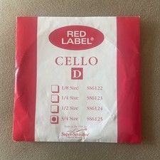 Red Label Cello D Single String 3/4 SS6125 6125 New Super Sensitive