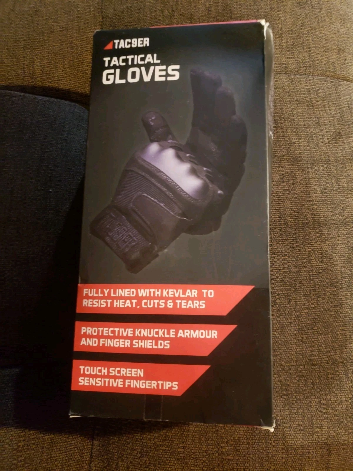 TAC9ER Kevlar Lined Tactical Gloves - Hand Protection Cut/Temperature (small)
