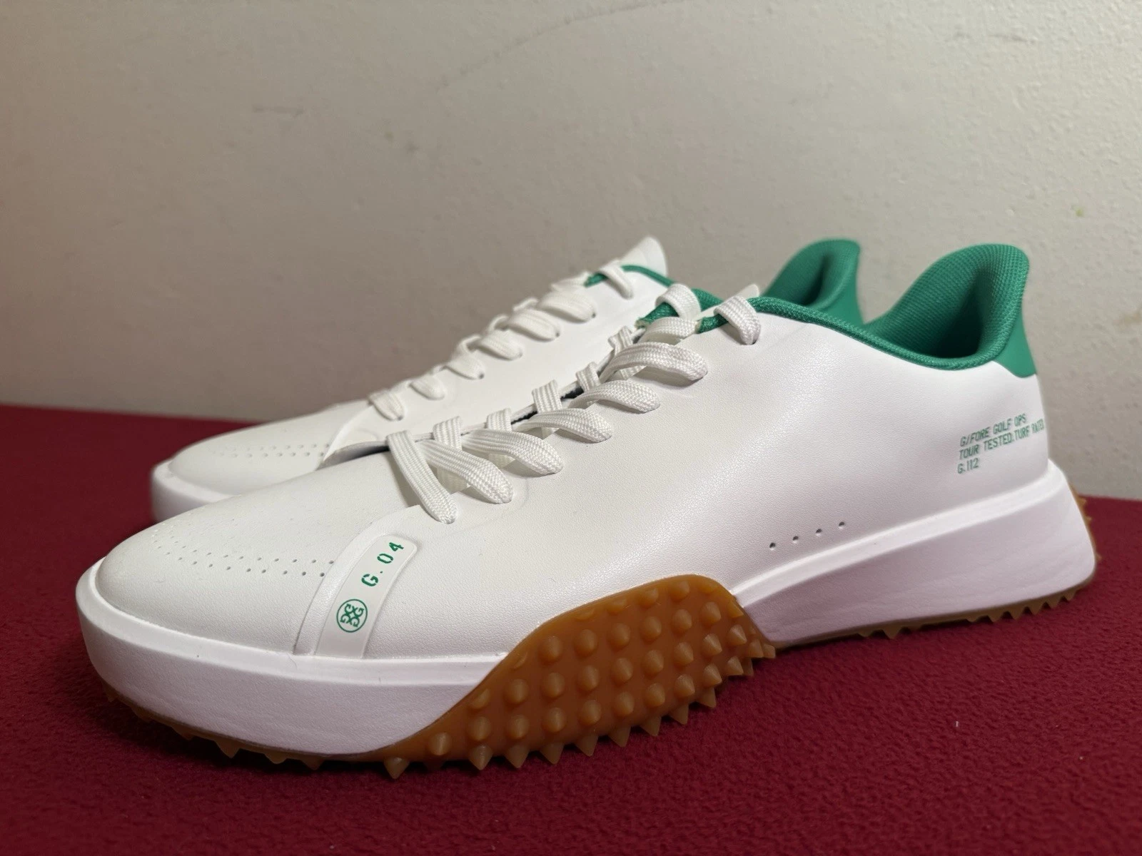 G/FORE G.112 Golf Shoes Snow Toast Green GMF000027 Size 12.5 NEW