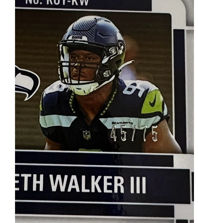 2022 Contenders Optic NFL Kenneth Walker III RC ROY On-Card Auto /75 Seahawks - Image 3 of 3