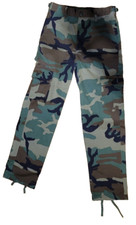 Propper Woodland Army Camo Fatigues Cargo Trouser Pants Size 18 28x26 Youth D-1