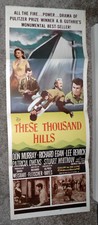THESE THOUSAND HILLS orig movie poster LEE REMICK/PATRICIA OWENS/RICHARD EGAN