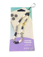 MOXYO Beaded Phone Charm strap Black  White NEW 