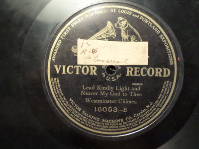 VICTOR 78 RECORD 16053/WESTMINSTER CHIMES/ADESTE FIDELIS/LEAD KINDLY/VG+