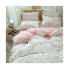 Floral Girls Duvet Cover Twin XL Cotton Pink Floral Duvet Cover Chic Garden F...