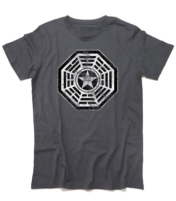 Men's T-Shirt Dharma Initiative Security Logo Lost Sawyer Kate Sheriff Star