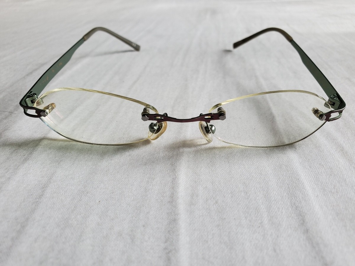 Sama Beta Titanium 47-19-140 Women's Pink Rimless Designer Glasses