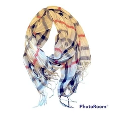 Christmas White, Red and Black Plaid Scarf Shaw Shrug Wrap