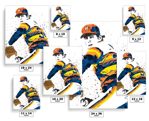 Nolan Ryan Houston Astros Sports Print, Man Cave - Picture 3 of 6