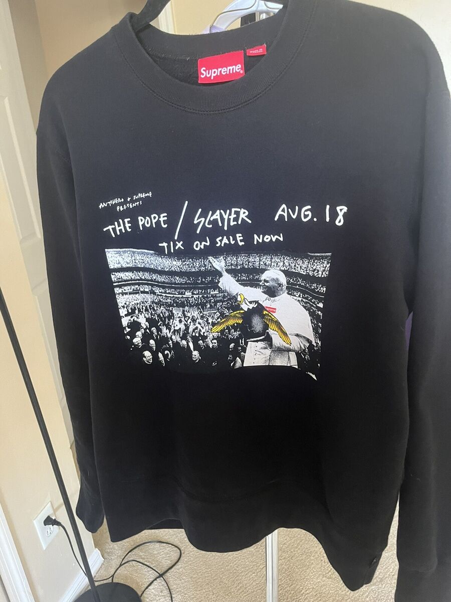 Supreme x Antihero Skateboards The Pope / Slayer Crewneck Supreme x Antihero Skateboards The Pope / Slayer Crewneck
