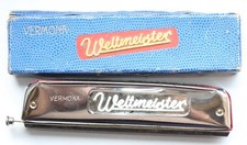 Vintage German Weltmeister Vermona Harmonica Marked C In Original Box