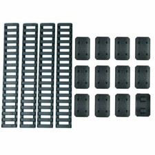 M-Lok Cover set - 12PCS Slot Covers  4PCS Ladder Rail Cover - Black