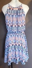 Takara Vibrant Large Zigzag Sleeveless Mini Dress Colorful Sumdress