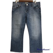  It Jeans Los Angeles Crop Blue Denim Jeans Light Distressing Size 31 Casual C
