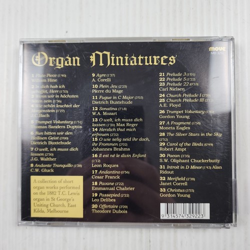 Organ Miniatures Thirty-Three Pieces for Organ CD - TRACKED POST - Picture 2 of 7