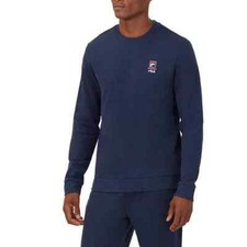 FILA Men's Crew Neck Lightweight Long Sleeve Logo Sweatshirt  