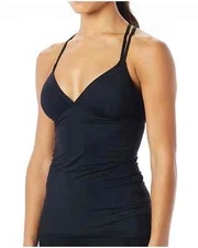TYR Solid Black Brooke Tankini Top L79328 Size XS (0/2)