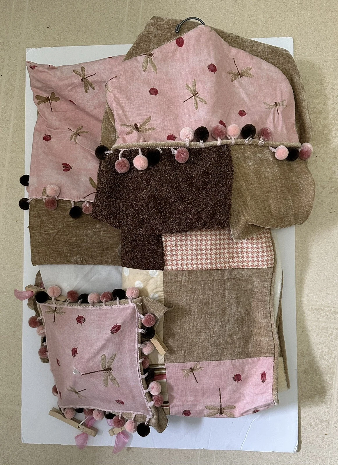 Glenna Jean Crib Bedding Set Crib Skirt Blanket Diaper Bag Mobile Pink Brown