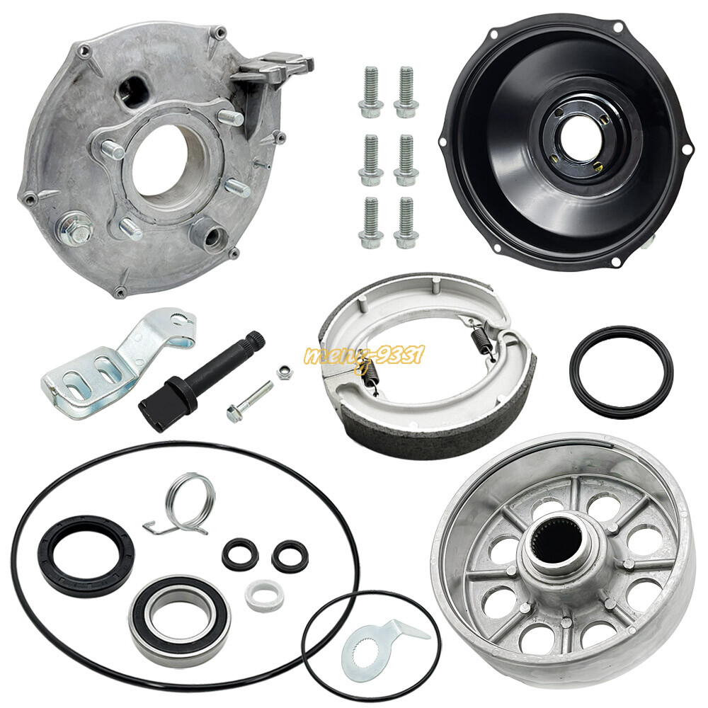 Rear Brake Plate Cover&Drum Hub Shoes Set For Honda FourTrax 300 TRX300 TRX300FW