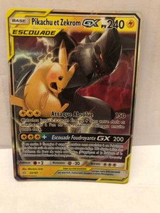 Détails Sur Carte Pokemon Pikachu Et Zekrom Gx Escouade 240 Pv 33181 Duo De Choc