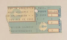 REO SPEEDWAGON Concert Ticket Stub 2/15/1985 Centrum Worcester, MA Boston
