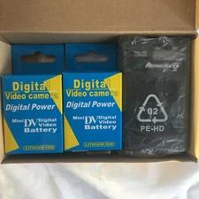 Powerextra 2 Pk DS-LPE8 Video Digital Battery Charger Smart LCD Display Dual USB