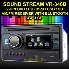 SOUND STREAM VR-346B DOUBLE DIN AM/FM CD BLUE...