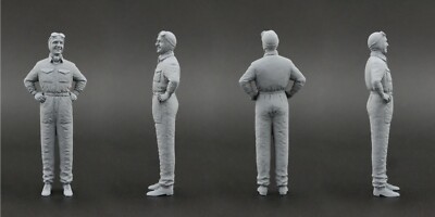 Figurine Louis Chiron 1/18 – Bugatti 1927, Résine Non Peinte Pour Collectionneurs (GP Replicas, CMC...)
