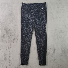 Nike Womens Dri Fit Leggigns 802945-021 Gray All Over Print Size Medium