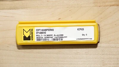 Kennametal EDPT140408PDERHD EP1408EHD KCPK30 Carbide Insert - Qty.5