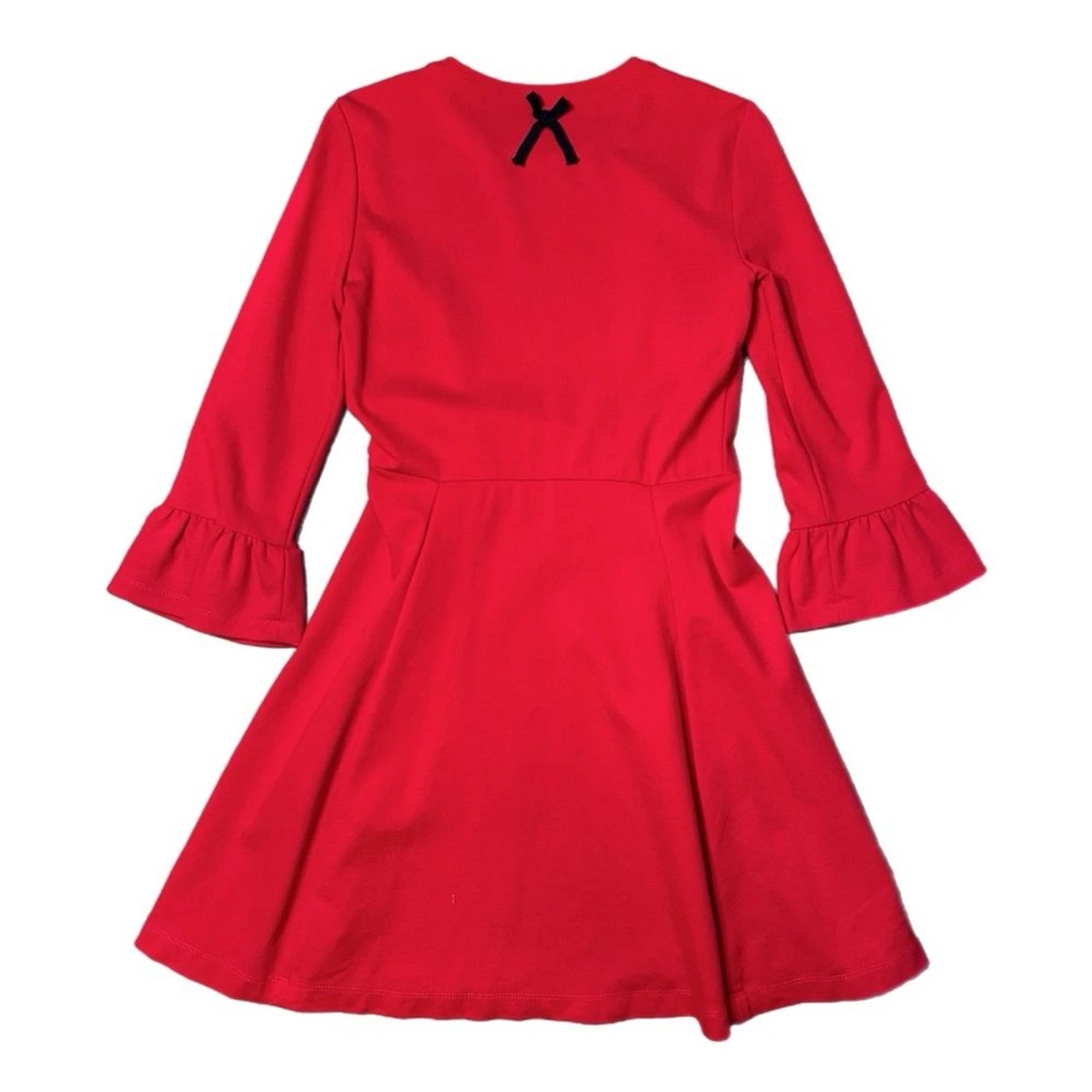 Abito Kate Spade Broome Street Ponte manica a campana 3 4 con tasche rosso taglia S