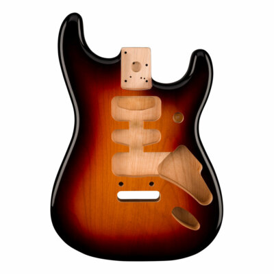 Fender Deluxe Serie H/S/H Stratocaster Erlenkörper 2 Punkt Brückenhalterung (3 Farben...